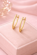 The Aura Hoops anti-tarnish minimal gold plated earrings for women