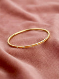 Averis Halo gold CZ bangle with anti-tarnish finish by Sajheera