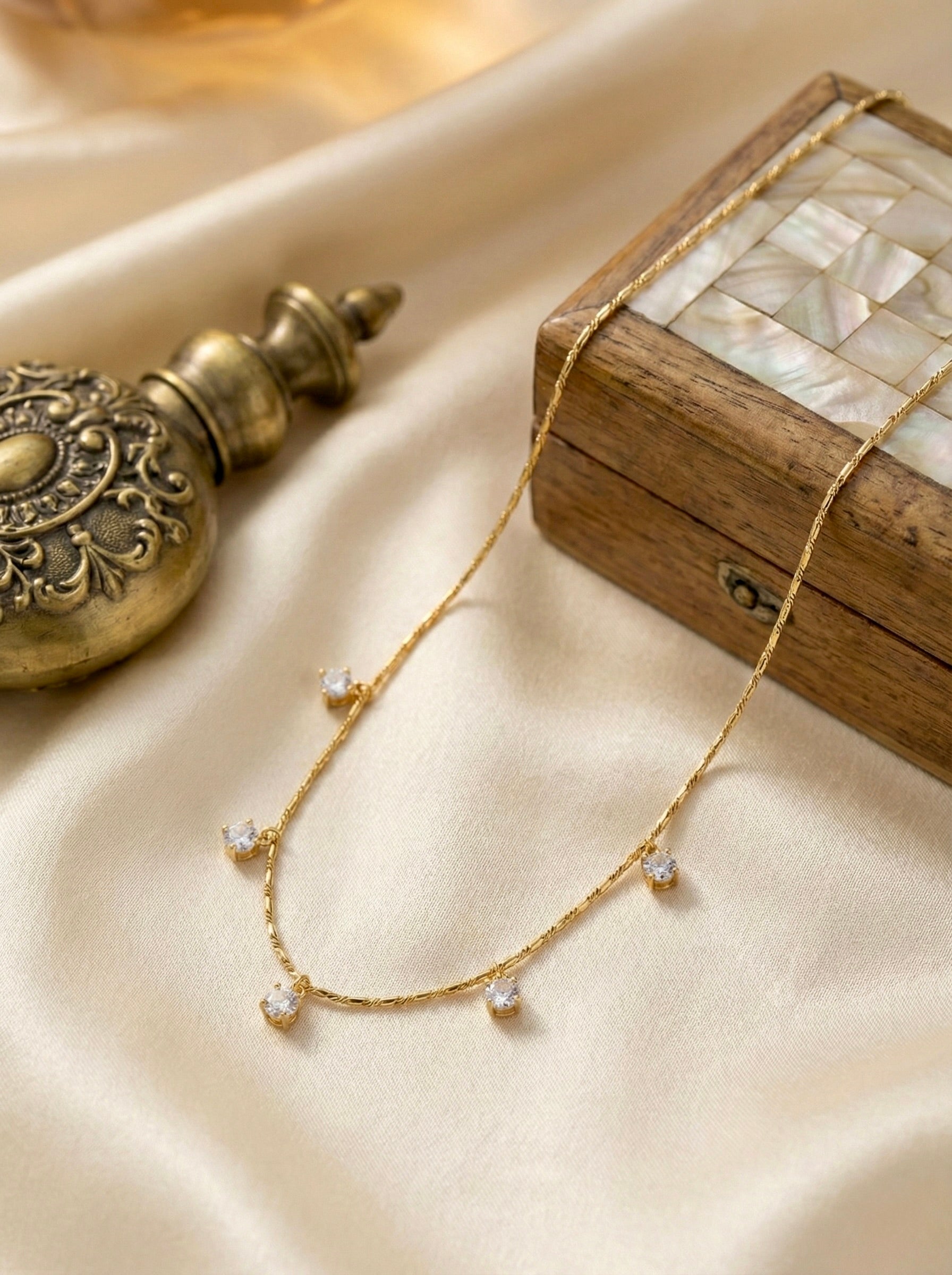 lyra-cz-drop-necklace-anti-tarnish-gold-sajheera