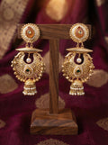 Bridal Meenakari Peacock Long Earrings Traditional Indian Jewelry