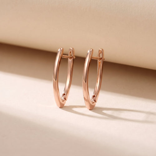 Aura V-Shape Hoop Earrings - Shopify cover